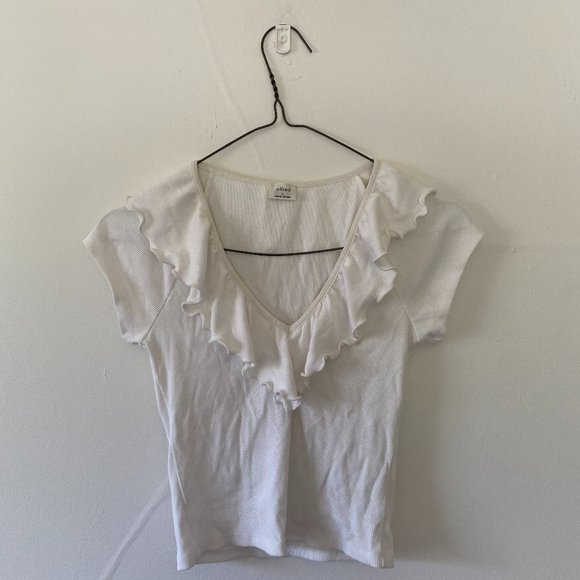 Wilfred white ruffled collar shirt - ACCEPTING OFFERS - Picture 1 of 2